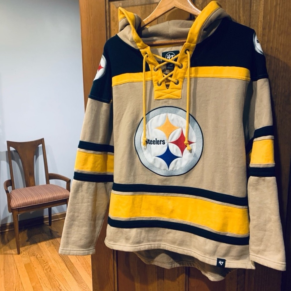 47 NFL PITTSBURGH STEELERS Hockey Style Hoodie